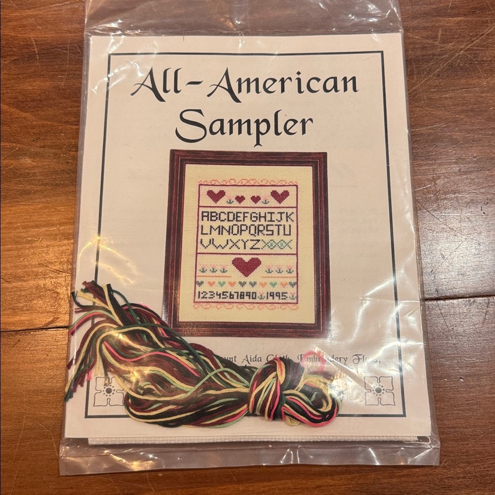 NIP All American Sampler Counted Cross-Stitch Kit 9” x 12” Cloth Embroidery NEW
